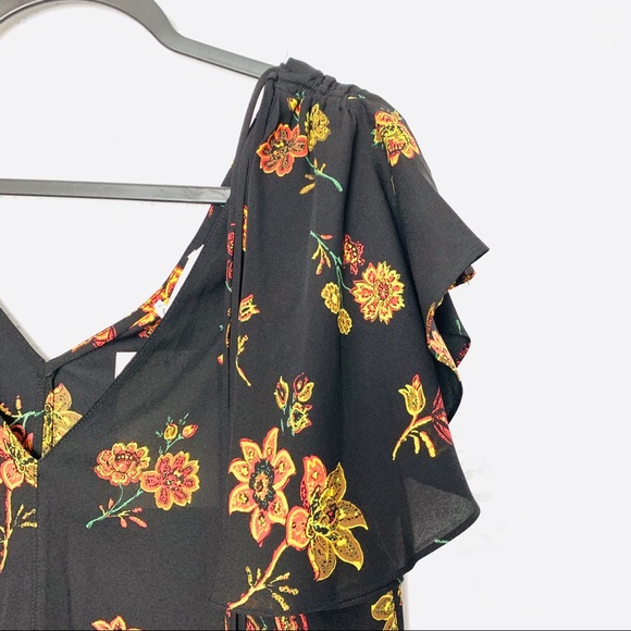 NWT A.L.C. Clara V-Neck Floral-Print Silk Top - Picture 7 of 8